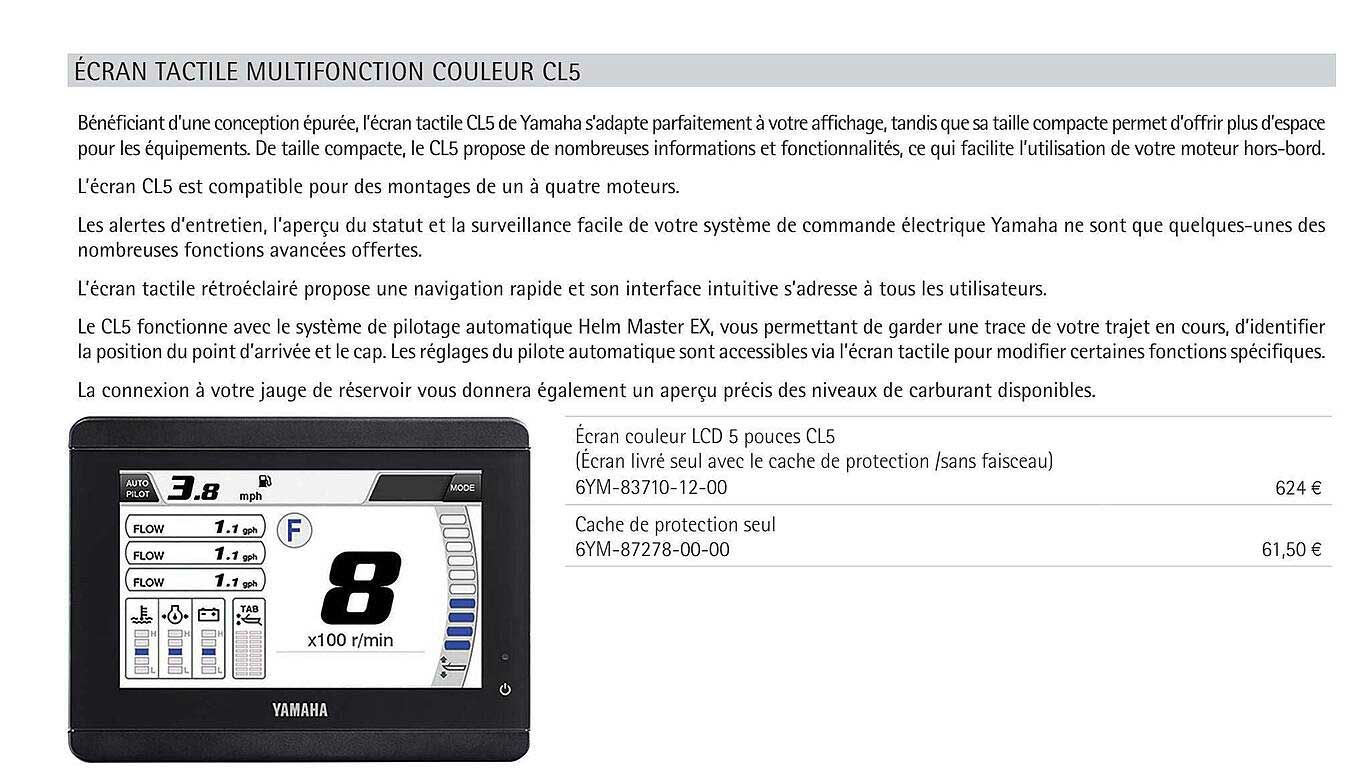 écran tactile multifonction couleur cl5