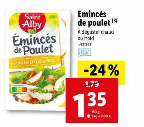 émincés de poulet saint alby