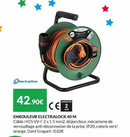 enrouleur électralock 40 m electraline