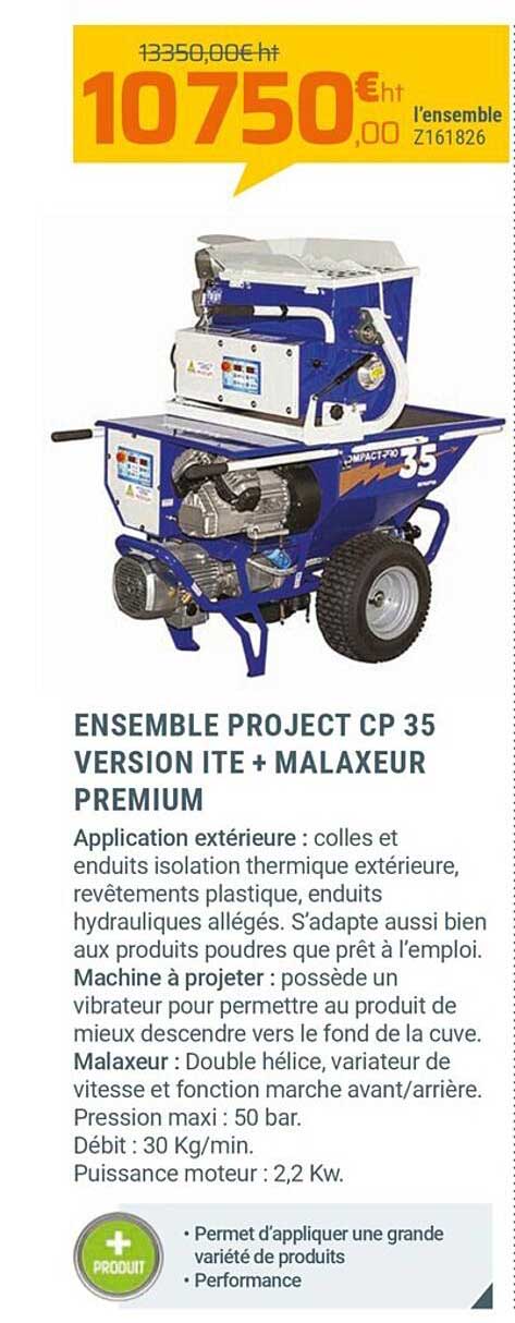 ensemble project cp 35 version ite + malaxeur premium