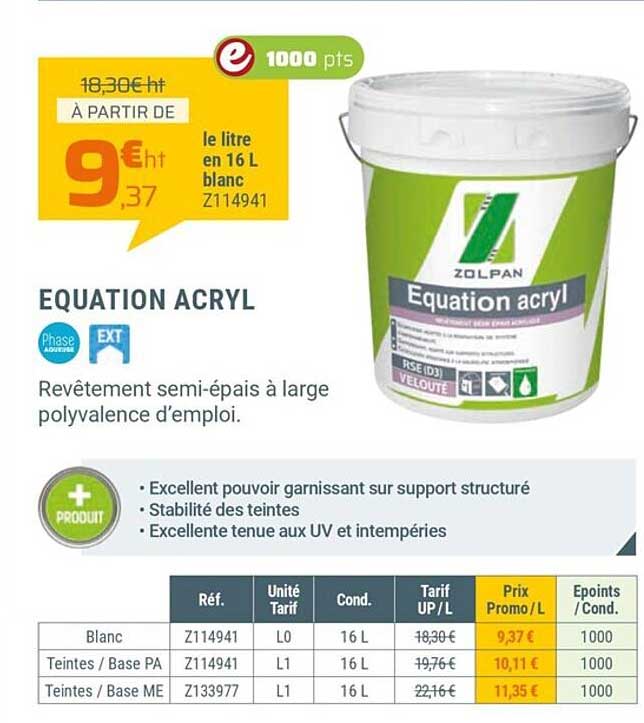 equation acryl