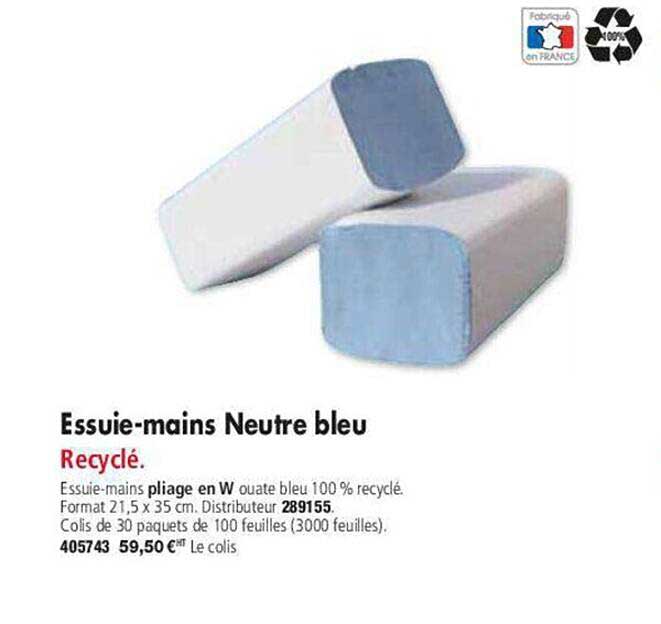 essuie-mains neutre bleu