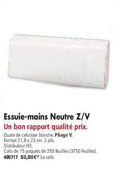 essuie-mains neutre z-v