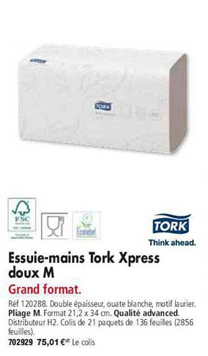 essuie-mains tork xpress doux m