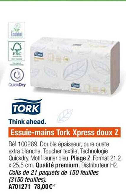 essuie-mains tork xpress doux z