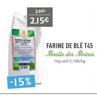farine de blé t45 moulin des moines
