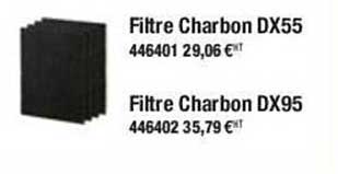 filtre charbon dx55, filtre charbon dx95