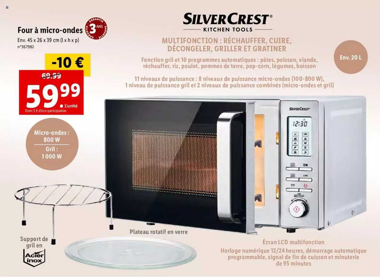 four à micro-ondes silverCrest