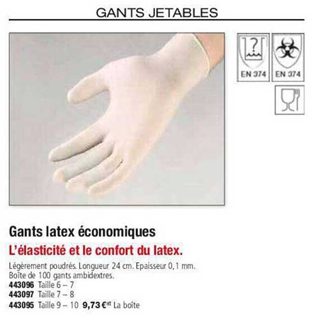 gants latex économiques