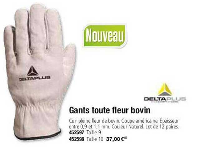 gants toute fleur bovin