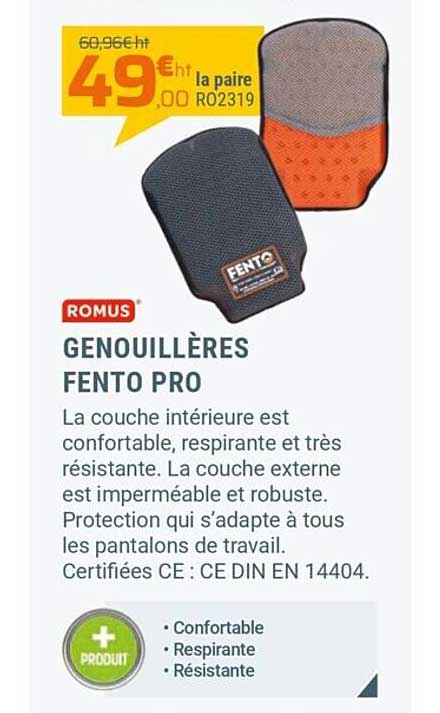 genouillères fento pro romus