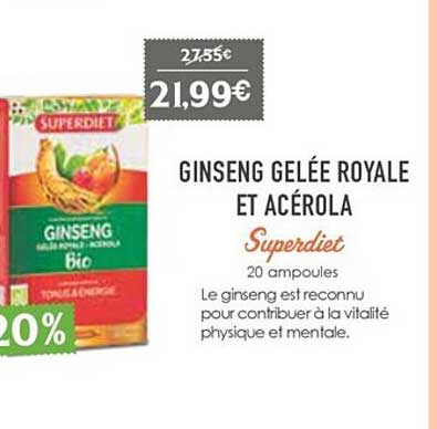 Ginseng Gelée Royale Et Acérola Superdiet