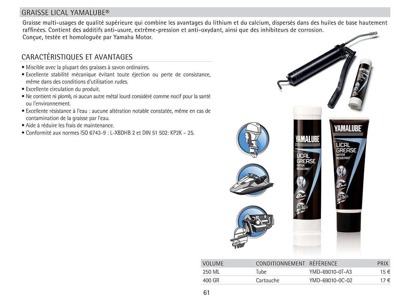 graisse lical yamalube