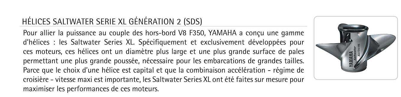 hélices saltwater série xl génération 2 (sds)