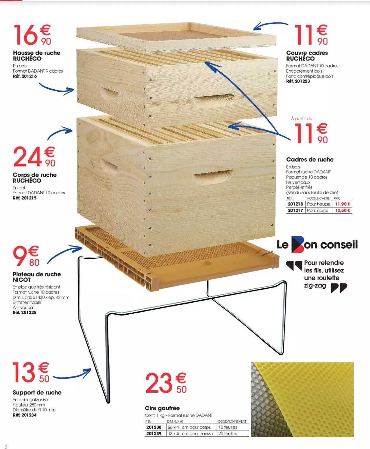 housse de ruche ruchéco, corps de ruche ruchéco, plateau de ruche hicot, support de ruche, couvre cadre ruchéco, cadres de ruche, cire gaufrée