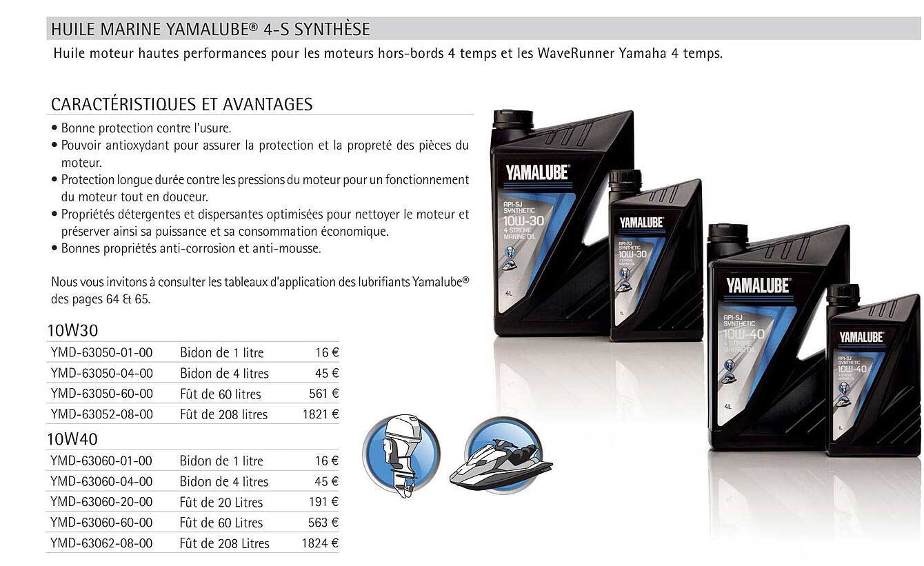 huile marine yamalube 4-s synthése