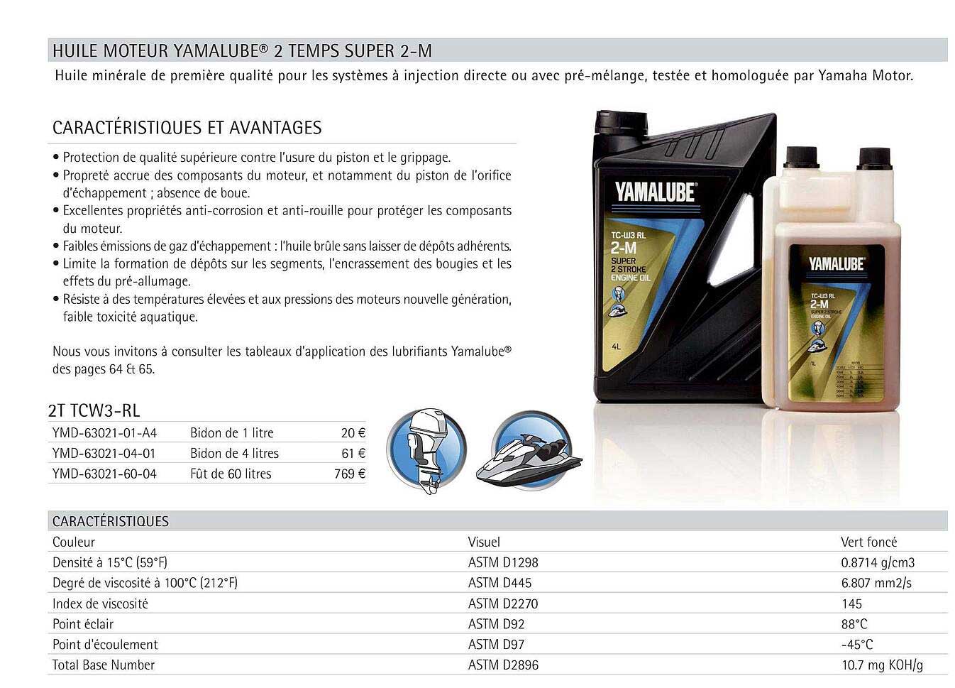 huile moteur yamalube 2 temps super 2-m