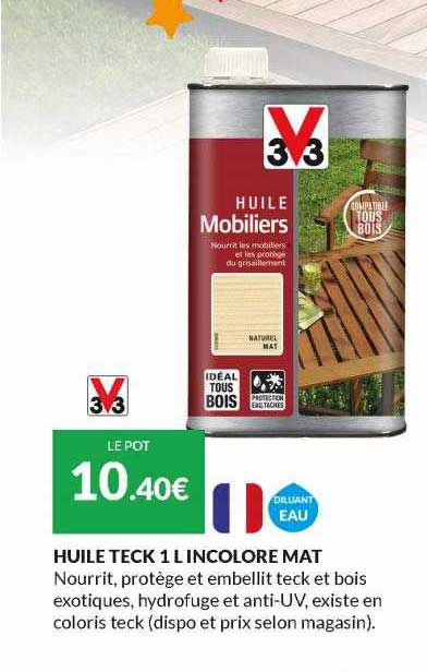 huile teck 1 l incolore mat v33