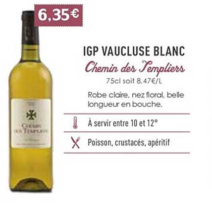 igp vaucluse blanc chemin des templiers