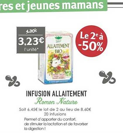 infusion allaitement romon nature le 2e à -50%