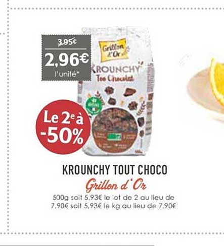krounchy tout choco grillon d'or