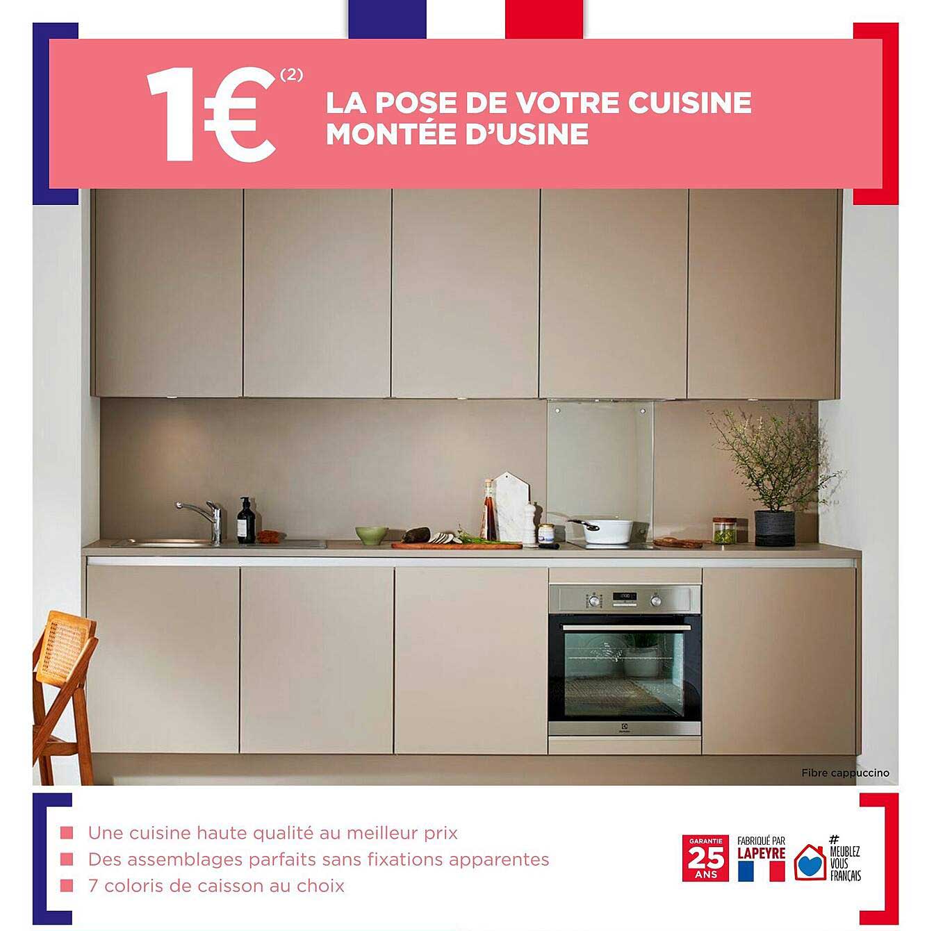 la pose de votre cuisine montée d'usine