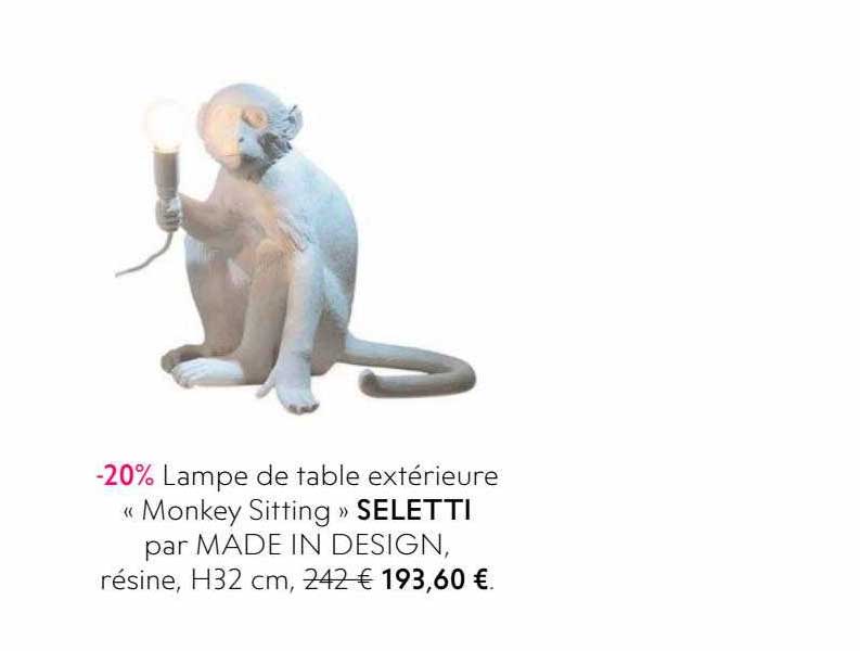 lampe de table extérieur "monkey sitting" seletti