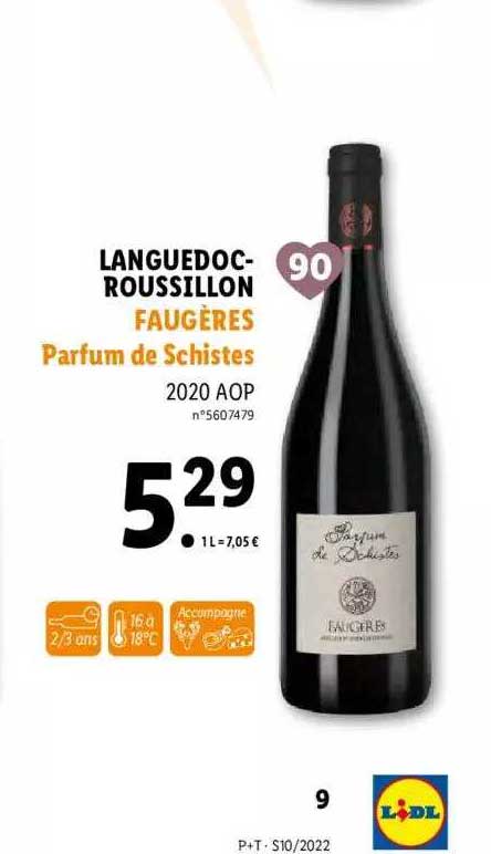 languedoc-roussillon faugères parfum de schistes 2020 aop