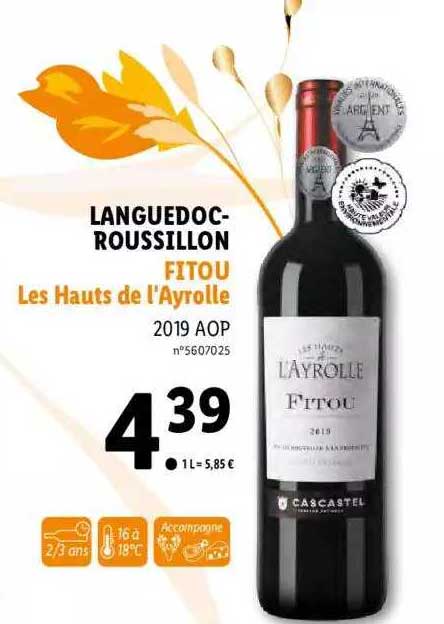 languedoc-roussillon fitou les hauts de l'ayrolle 2019 aop