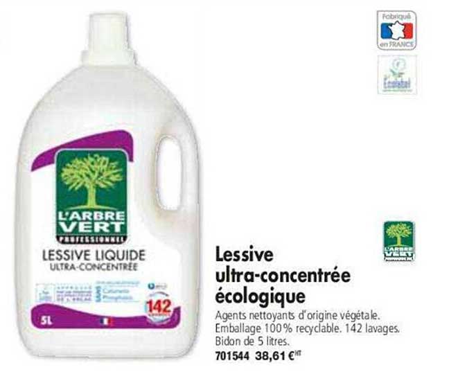 lessive ultra-concentrée écologique l'arbre vert