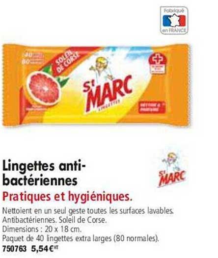lingettes anti-bactériennes st marc