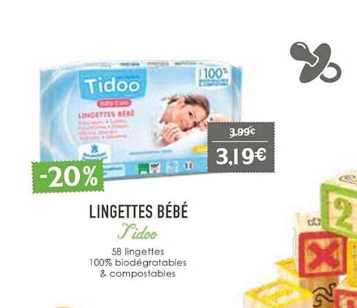 lingettes bébé tidoo