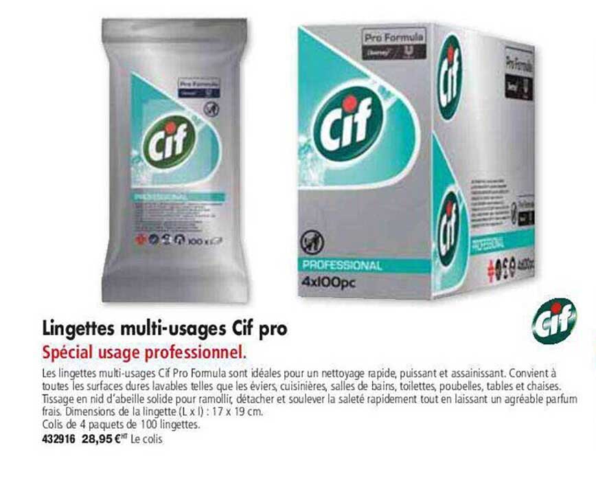 lingettes multi-usages cif pro