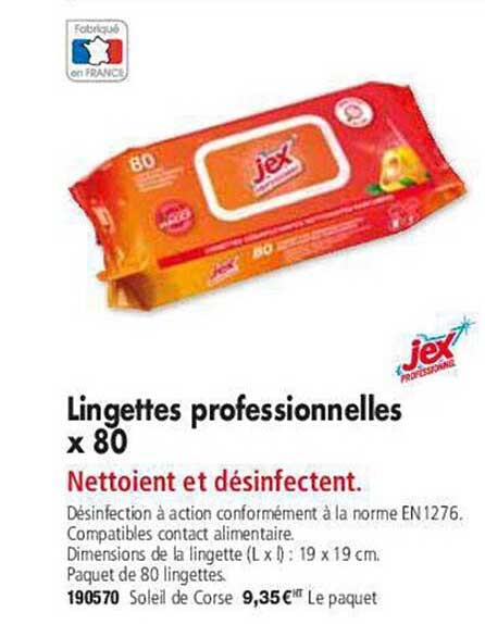 lingettes professionnelles x80 jex