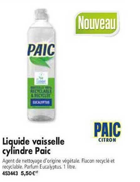 liquide vaisselle cylindre paic