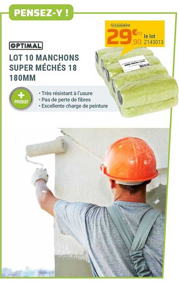 lot 10 manchons super méchés 18 180 mm optimal