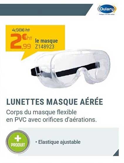 lunettes masque aérée dulary