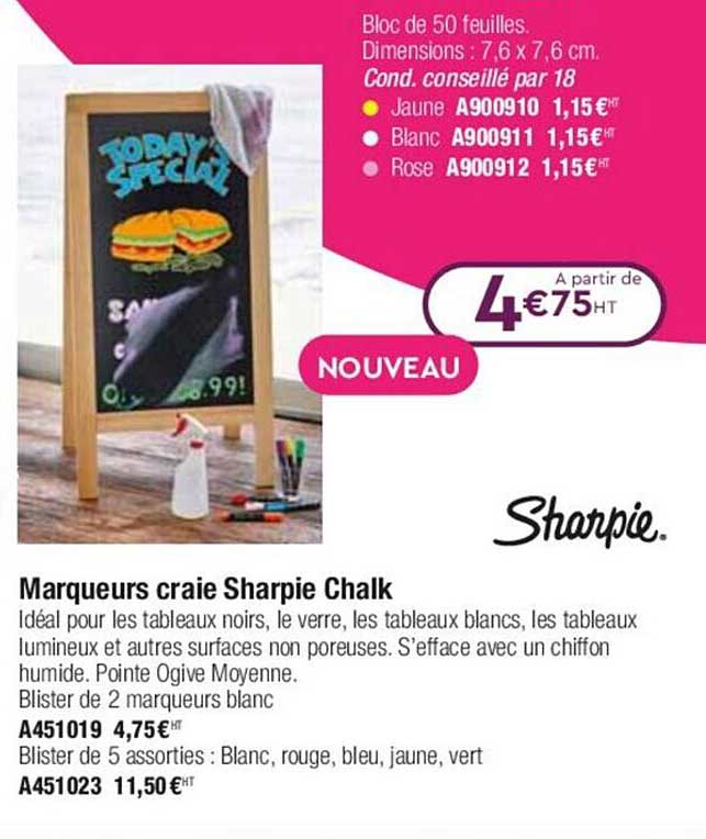 Marqueurs Craie Sharpie Chalk