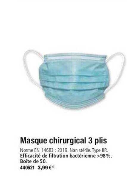 masque chirurgical 3 plis