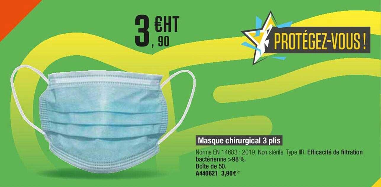 masque chirurgical 3 plis