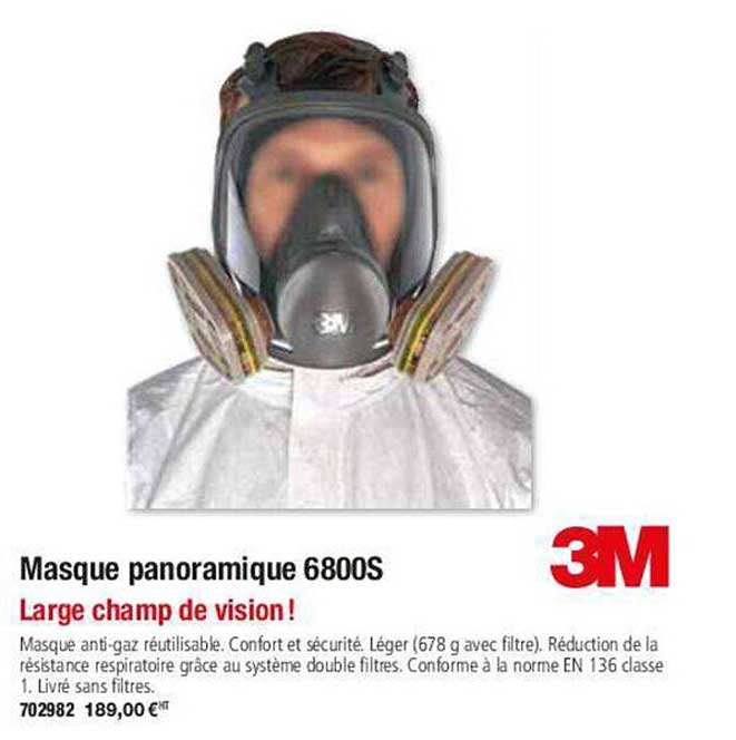 masque panoramique 6800s 3m