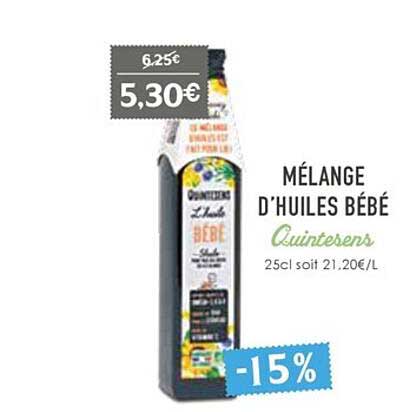 mélange d'huiles bébé quintesens