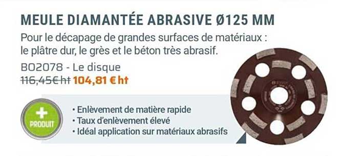 meule diamantée abrasive ø 125 mm