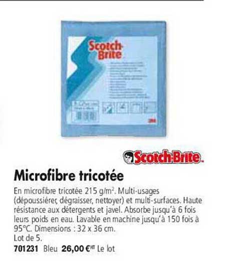 microfibre tricotée scotch brite
