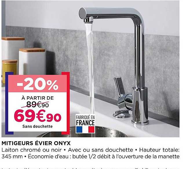 mitigeurs évier onyx
