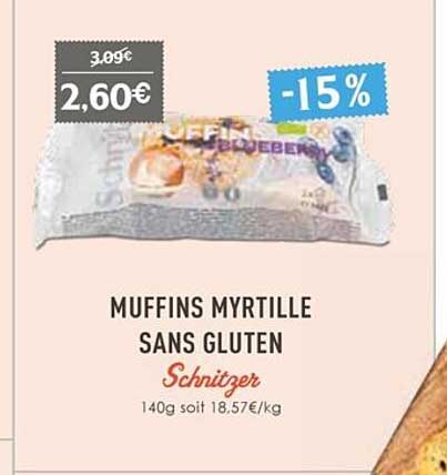 Muffins Myrtille Sans Gluten Schnitzer