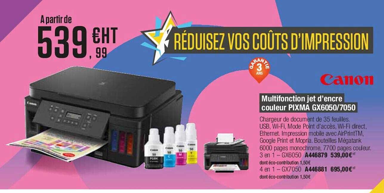 Mulitfonction Jet D'encre Couleur Pixma Gx6050-7050