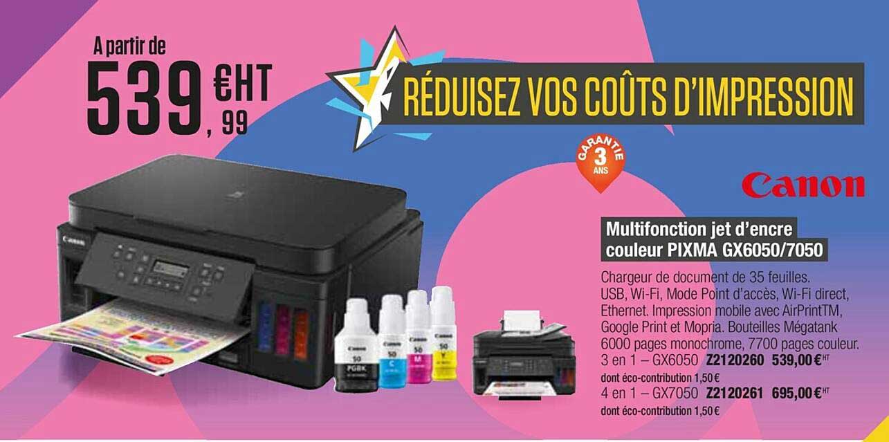 multifonction jet d'encre couleur pixma gx6050-7050 canon