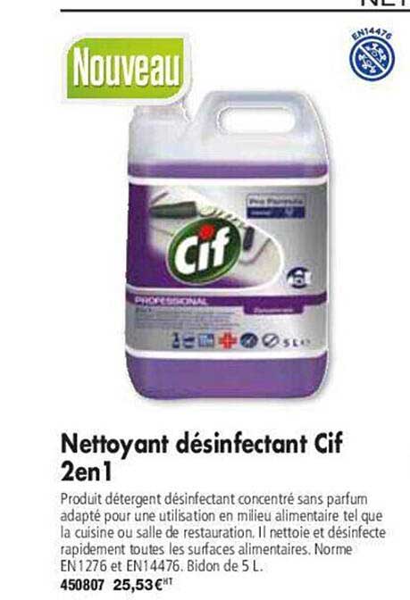 nettoyant désinfectant cif 2en1