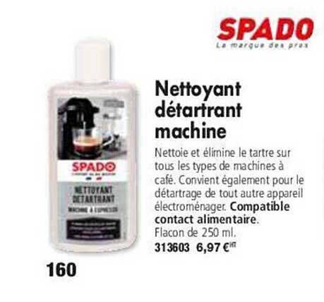 nettoyant détartrant machine spado